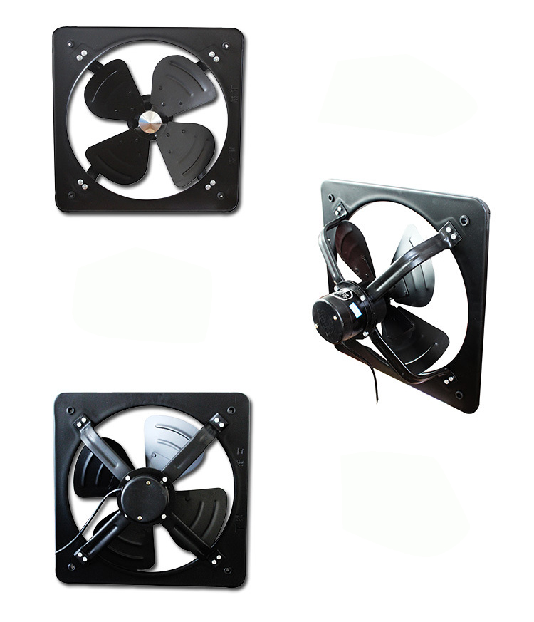 軸流式排風(fēng)扇正面、側(cè)面、反面圖