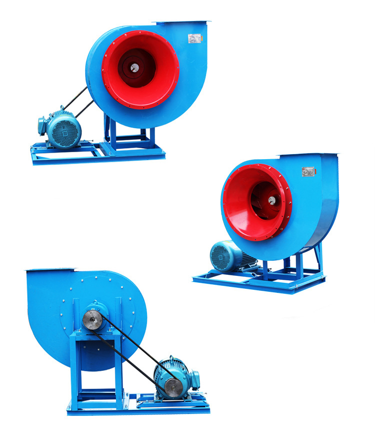 鍋爐離心引風機正面、側面、反面圖