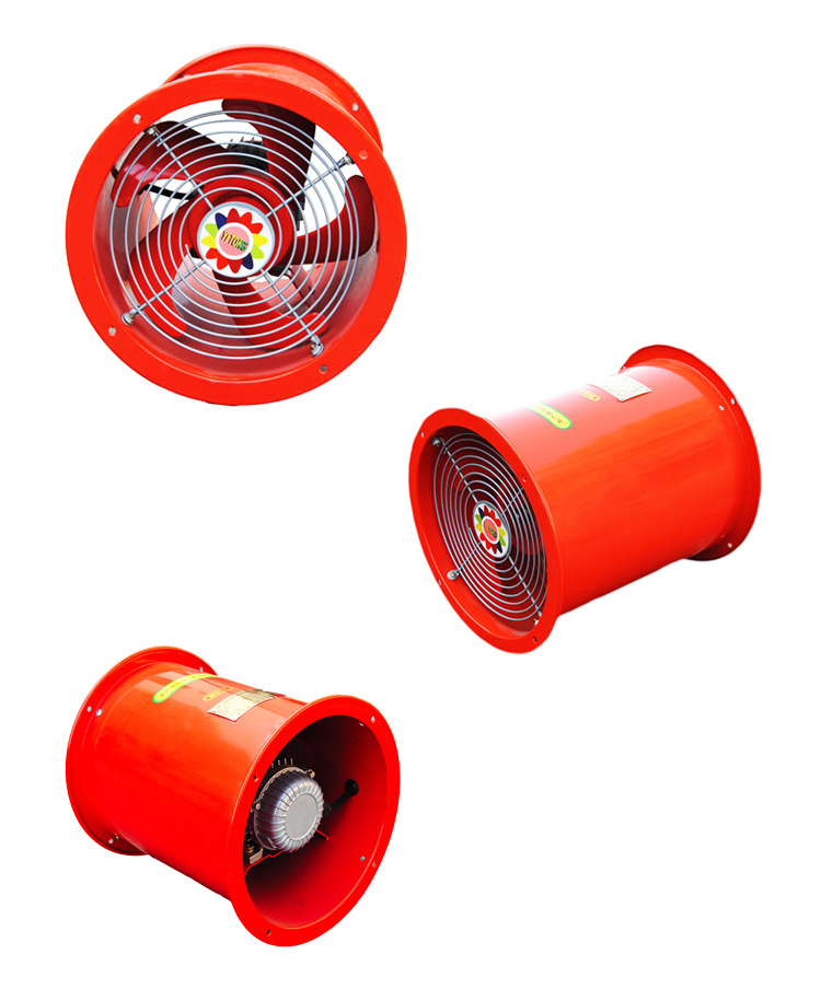 高溫軸流通風機正面、側(cè)面、背面圖