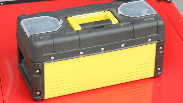 高檔手提塑鐵工具箱正面圖