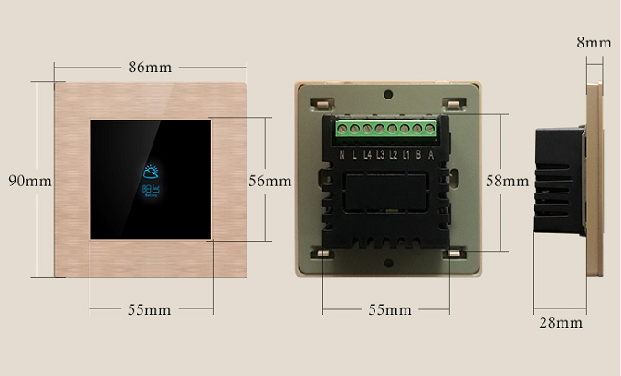 一開金屬拉絲開關(guān)產(chǎn)品圖
