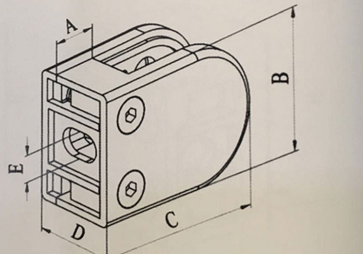 40*63平底 玻璃夾結(jié)構(gòu)圖