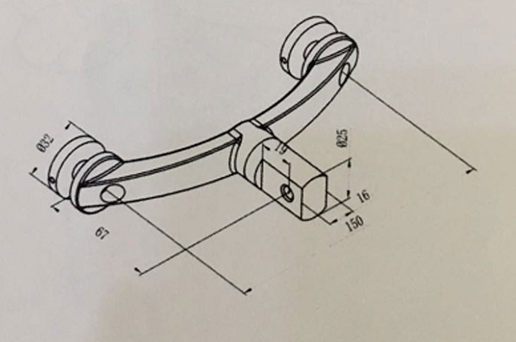 雙邊玻璃爪結(jié)構(gòu)圖