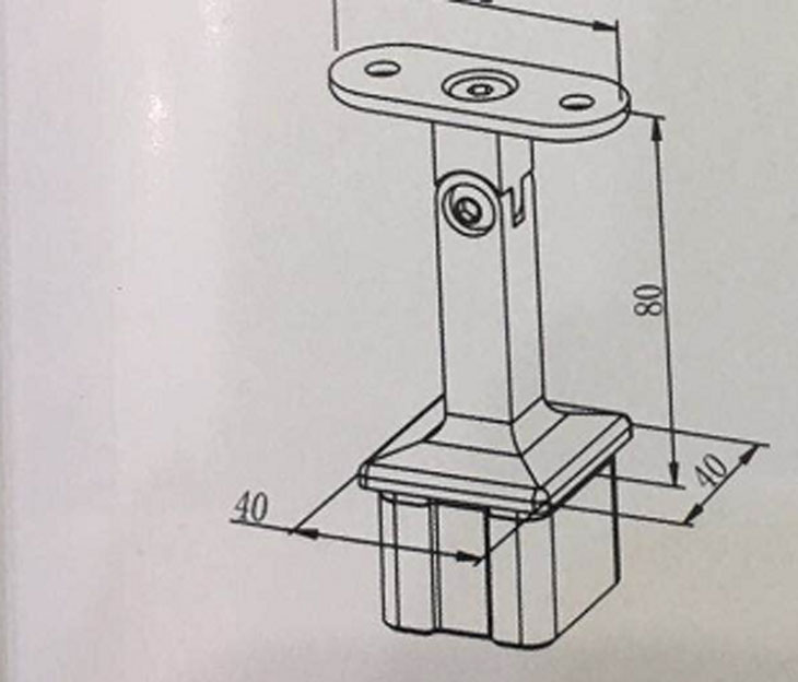 鉸接式方形管托結(jié)構(gòu)圖 鉸接式方形管托結(jié)構(gòu)圖
