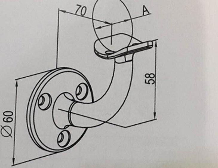 90度彎形管架結(jié)構(gòu)圖 90度彎形管架結(jié)構(gòu)圖