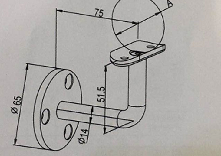 180度扶手托架 結(jié)構(gòu)圖 180度扶手托架 結(jié)構(gòu)圖