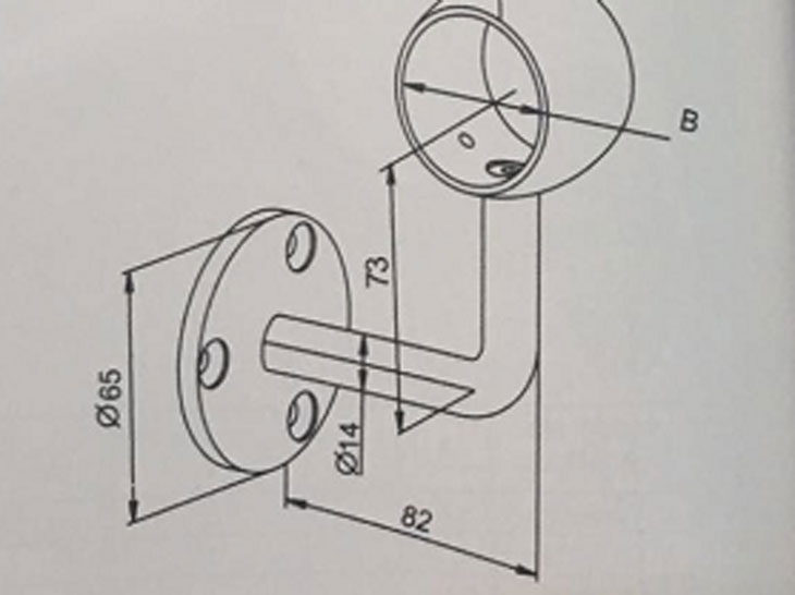 圓環(huán)扶手托架結(jié)構(gòu)圖 圓環(huán)扶手托架結(jié)構(gòu)圖