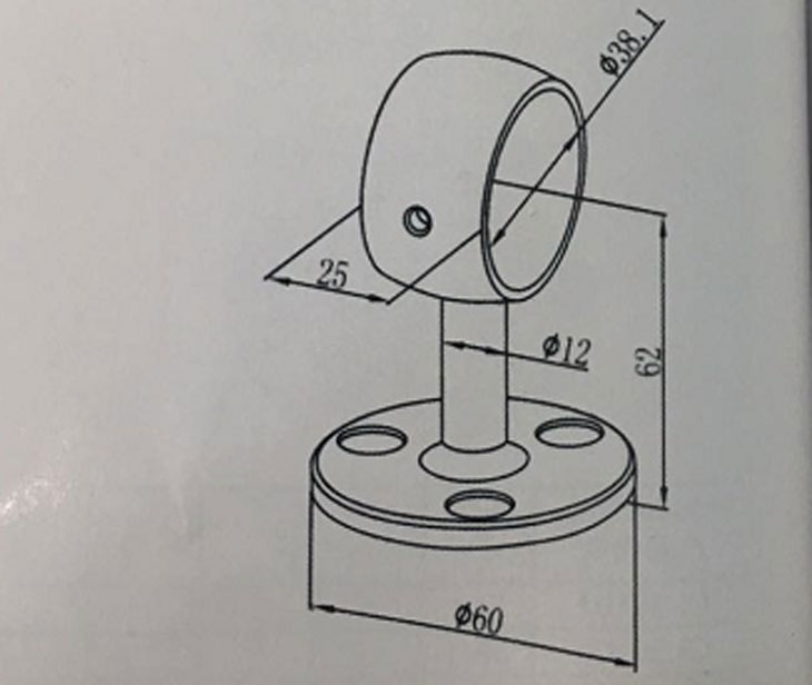 圓環(huán)扶手托架結(jié)構(gòu)圖 圓環(huán)扶手托架結(jié)構(gòu)圖
