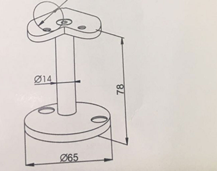 90度轉(zhuǎn)角扶手結(jié)構(gòu)圖 90度轉(zhuǎn)角扶手結(jié)構(gòu)圖