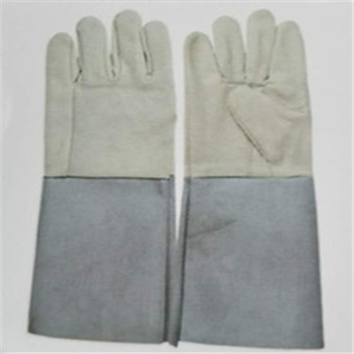 一層長(zhǎng)革脖淺色皮手套