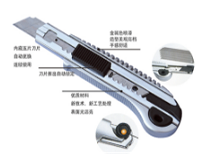  高檔金屬漆五連發(fā)美工刀