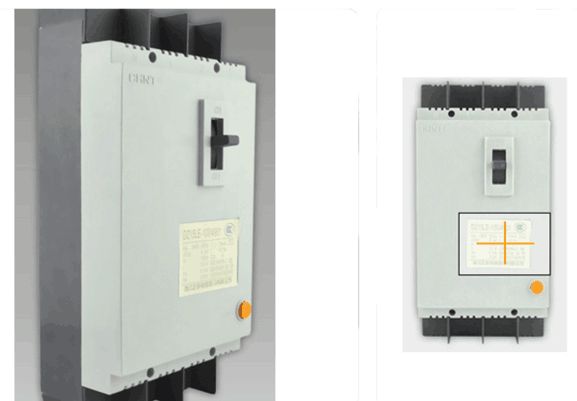 漏電保護(hù)器側(cè)面、正面圖