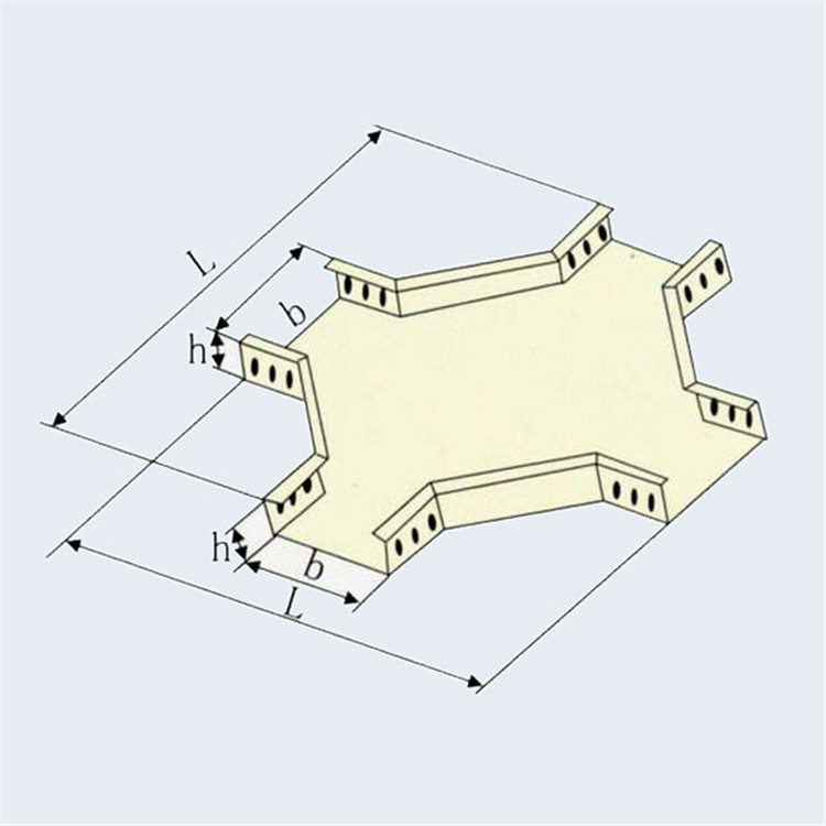 XQJ-P-04型水平四通托盤式電纜橋架 XQJ-P-04型水平四通托盤式電纜橋架